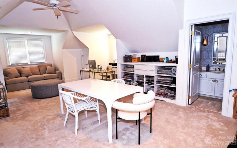 Spacious BONUS ROOM with a full bath (2nd floor): new carpet, new built in's.