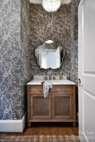 HALF BATHROOM 2: RH® Beaded Chandelier.