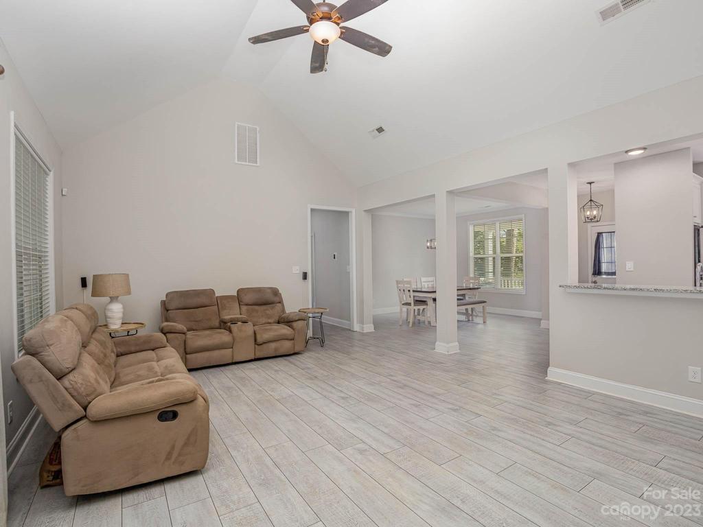 Great look back at front entrance and dining room