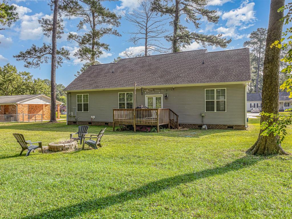 Large Backyard with firepit