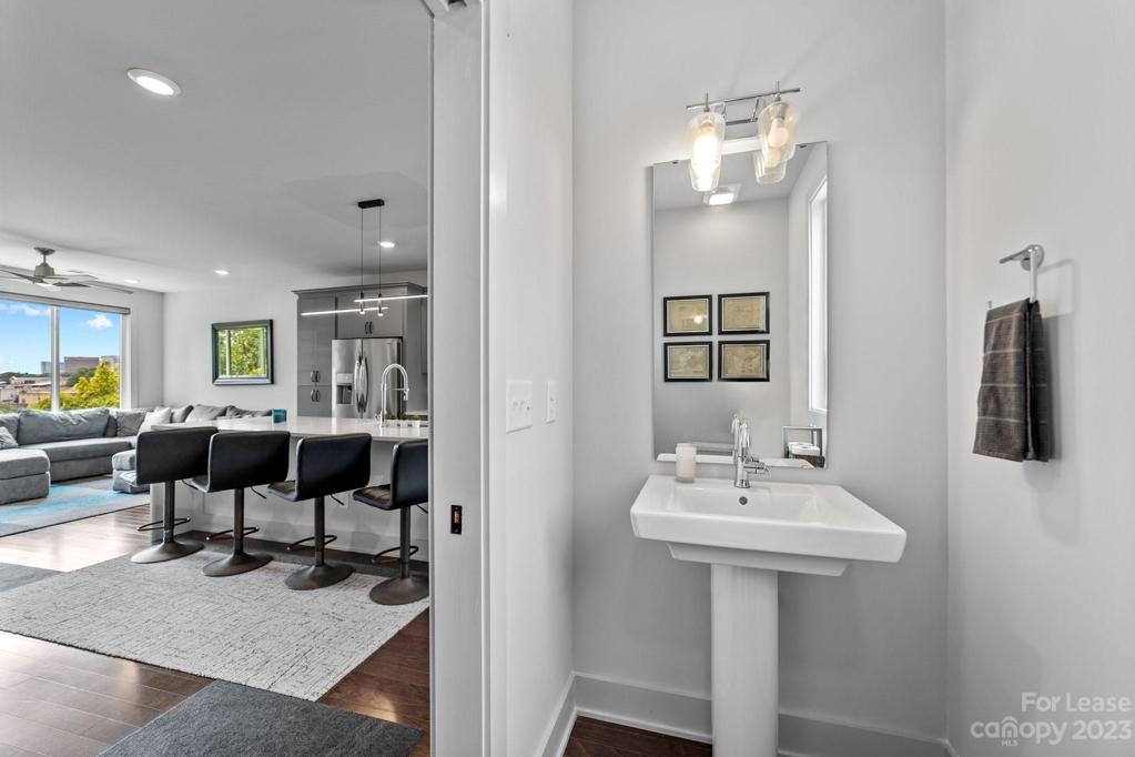 Main level half bathroom