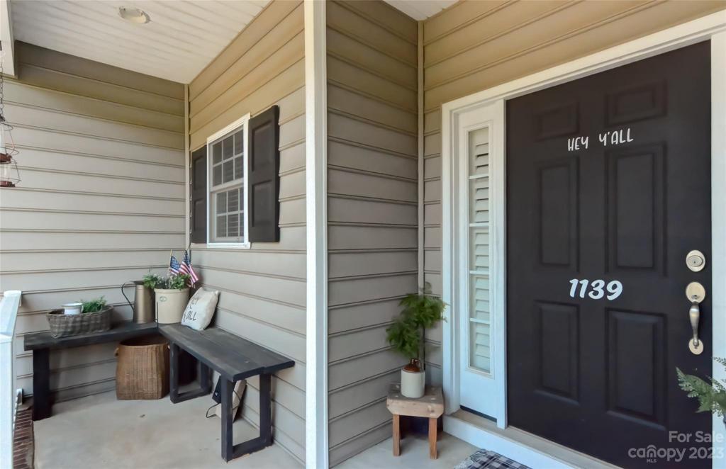 Front cover porch upon entry.