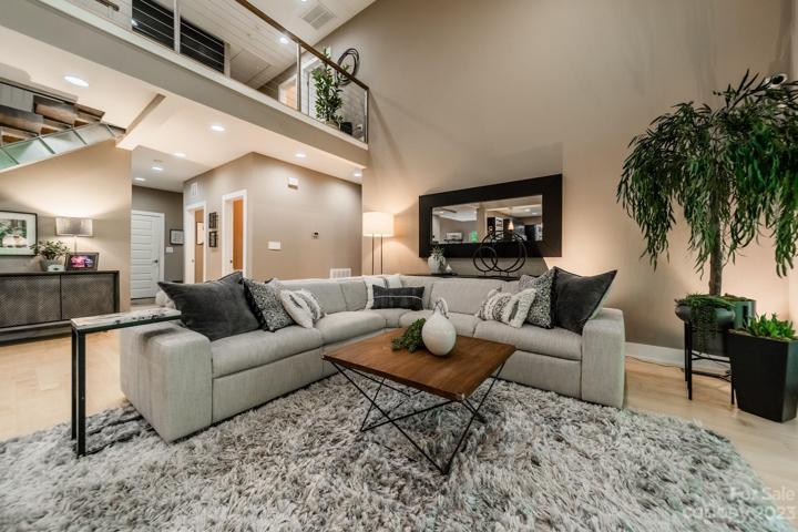 Family Room with vaulted celings