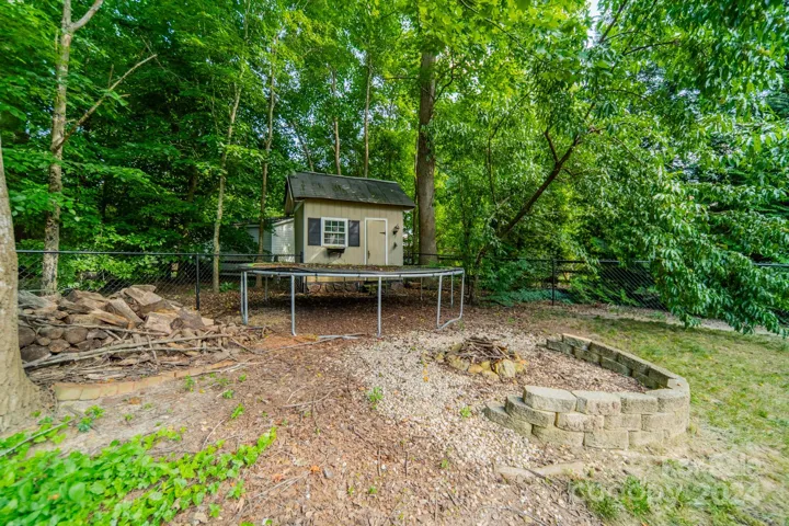 Rear Yard shed + Firepit