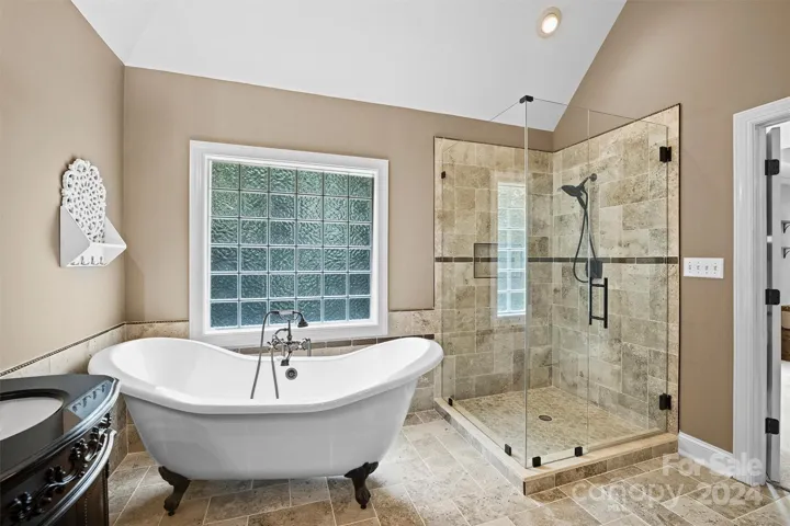 Soaking tub + walk-in shower