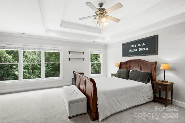 Primary Bedroom overlooking rear yard