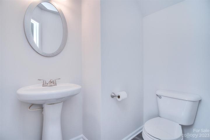 Half bathroom is conveniently located on the main floor.
