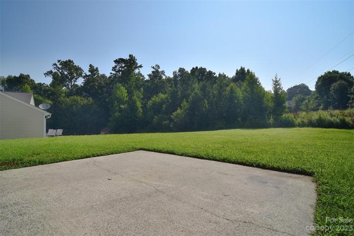 Step outside and you'll be greeted by a spacious and flat backyard.