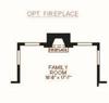 Rear gas fireplace