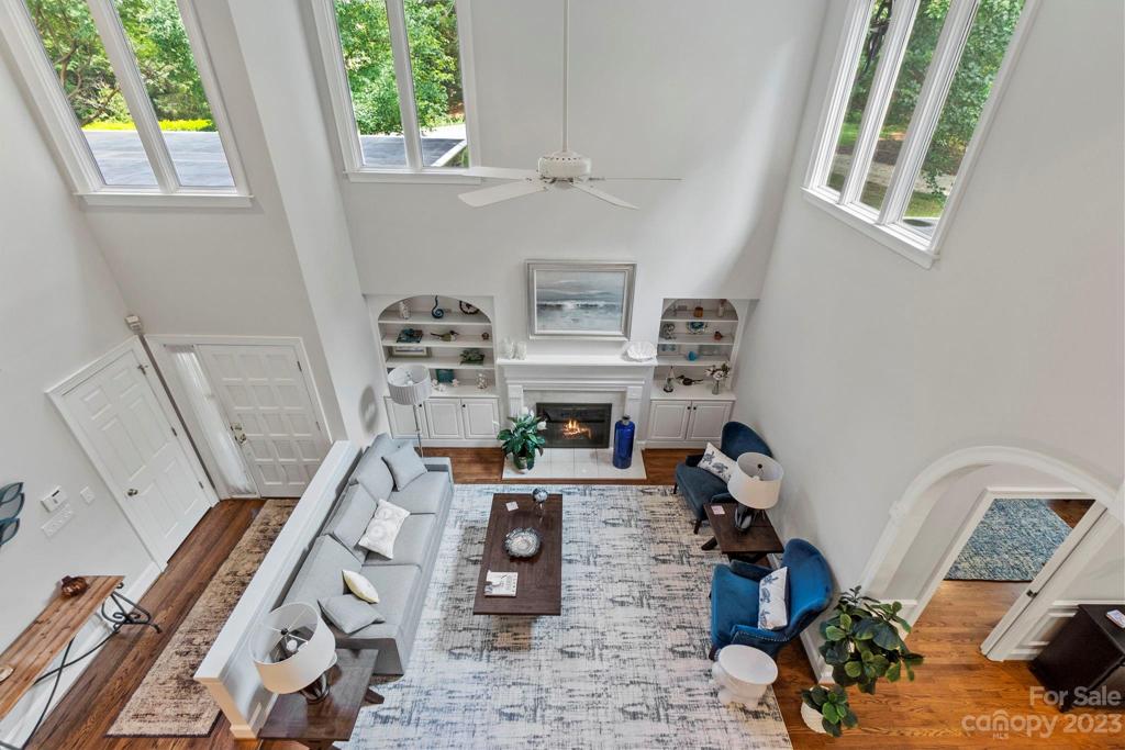 2 story living room