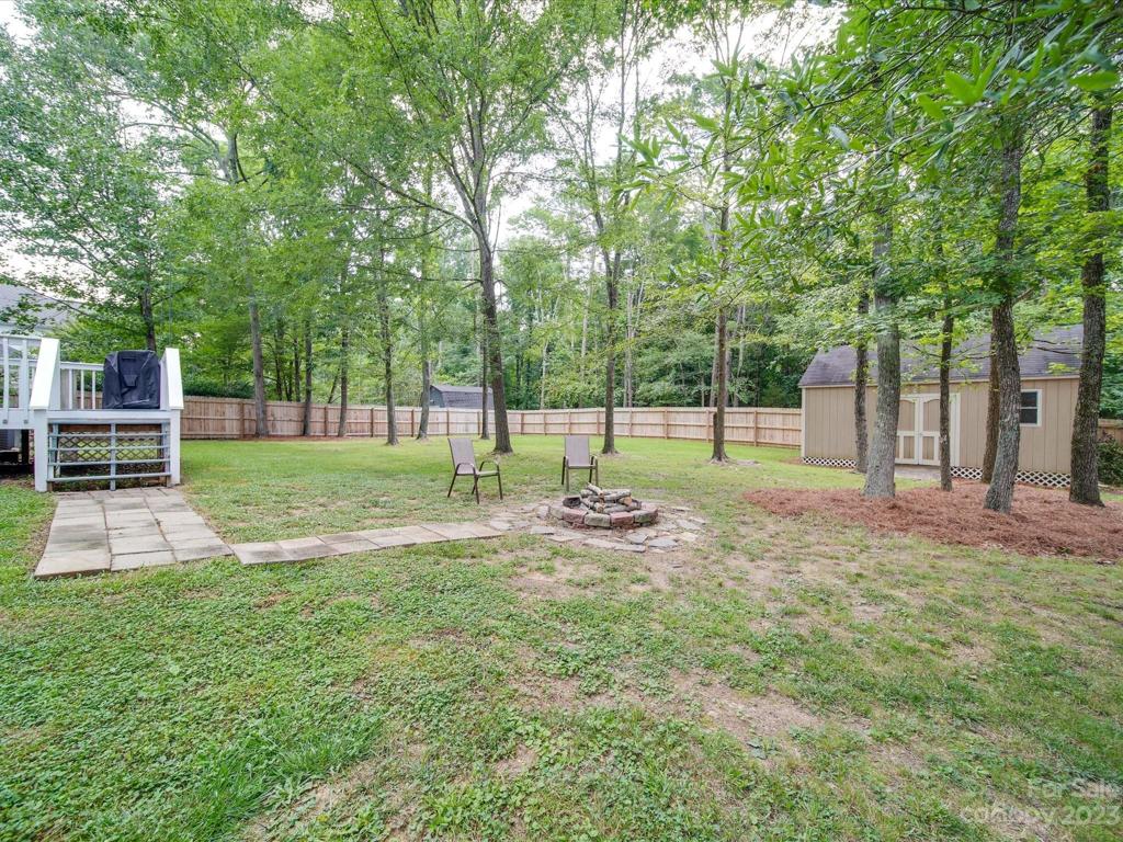 Backyard with Fire Pit