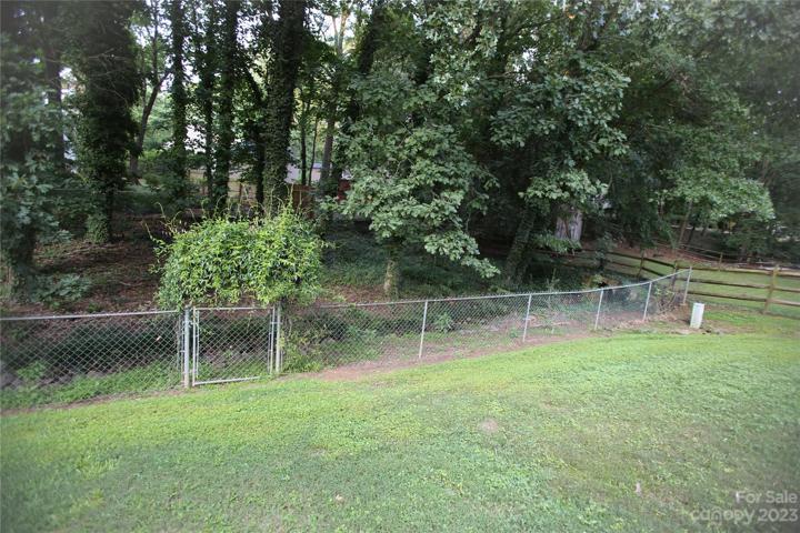 Fully fenced in backyard