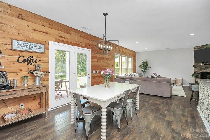 Eat in dining area with additional seating at kitchen island.