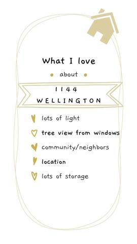What I love about 1144 Wellington