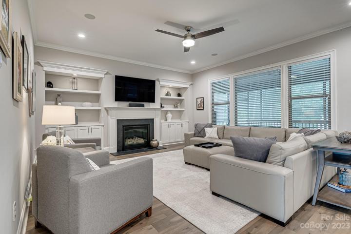 Great Room w/ Custom built-ins.
