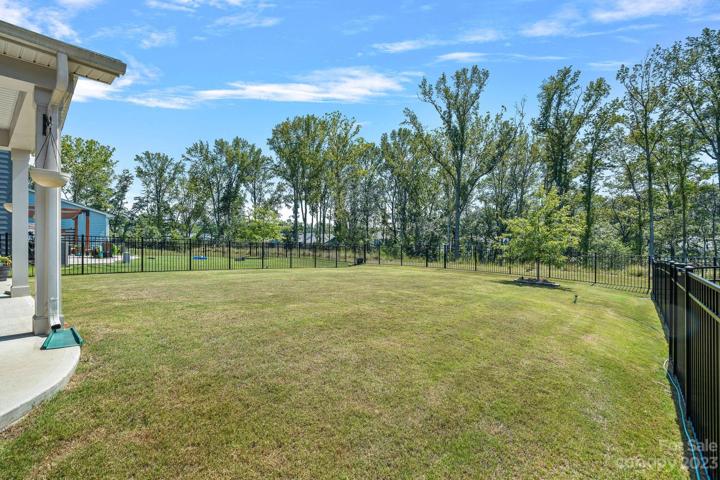 Fully fenced back yard