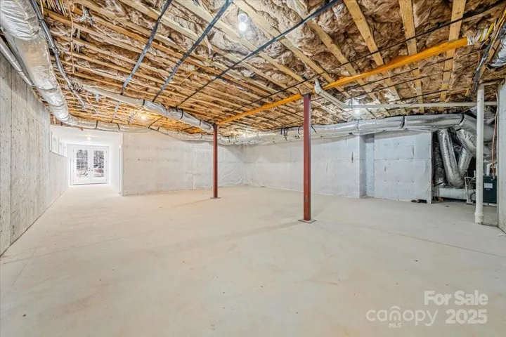 Lower Level Unfinished Mechanical Storage