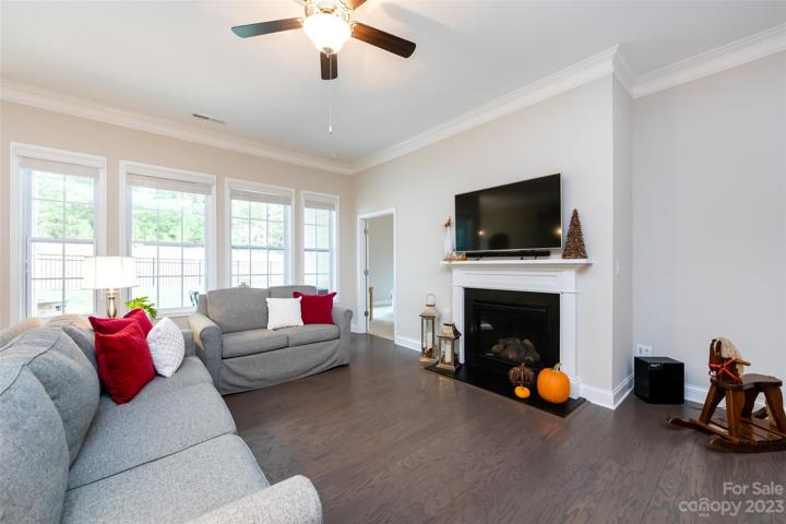 Living room with gas fireplace