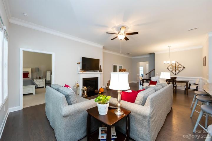 Living room with gas fireplace
