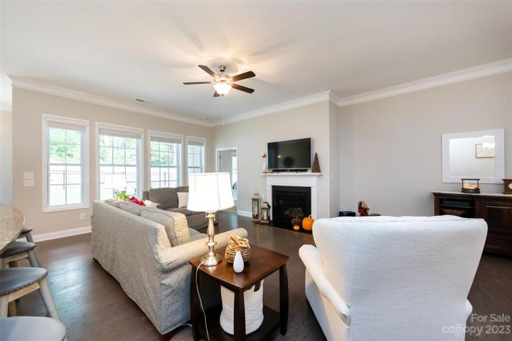 Living room with gas fireplace
