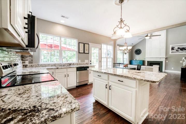 large kitchen with island