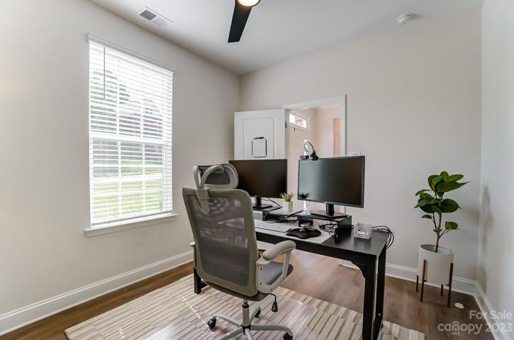 Main floor bedroom, used as office