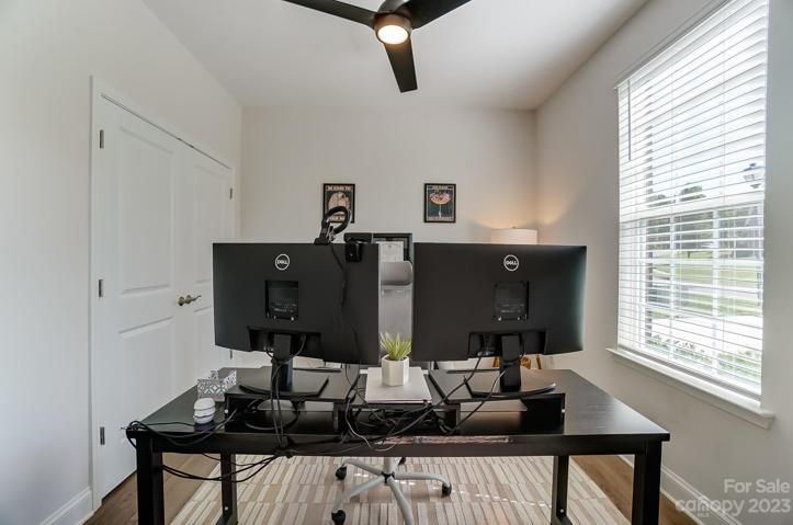 Main floor bedroom, used as office