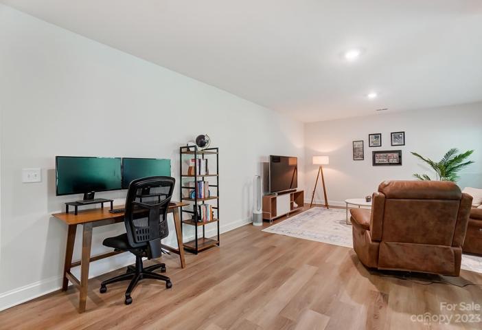 Finished basement living space