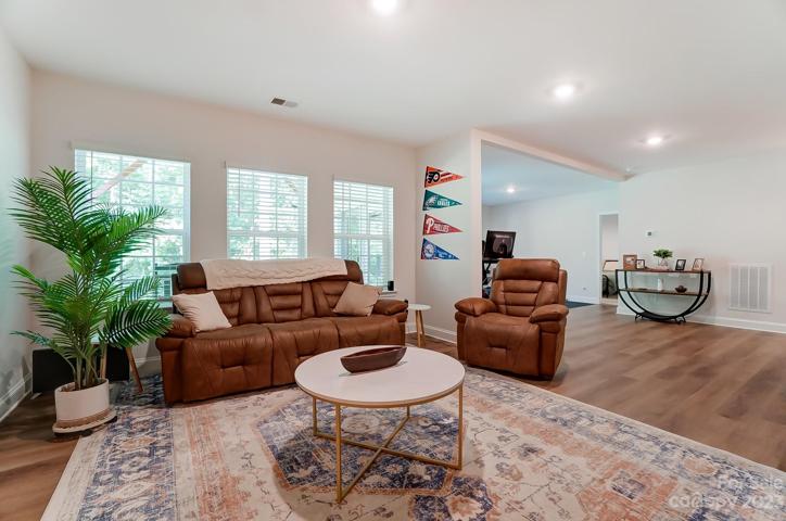 Finished basement living space