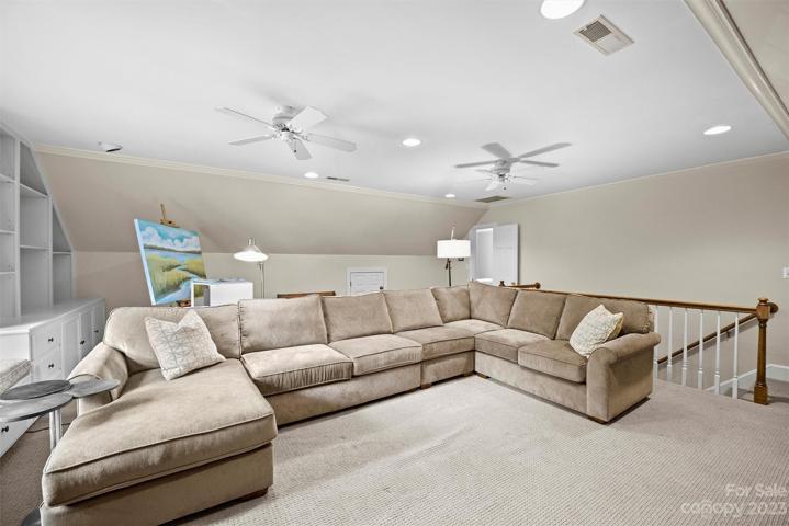 Second staircase leads right to the bonus room