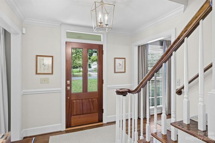 Front entrance from the inside with transom