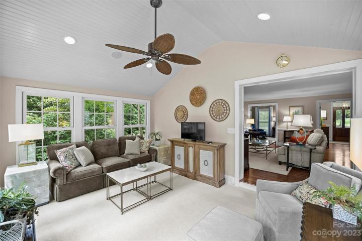 Gorgeous Sunroom with bead board ceiling