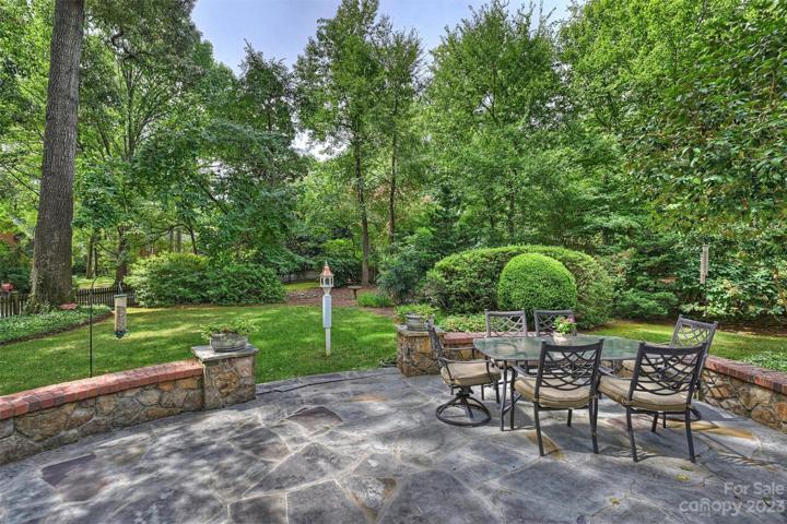 Well manicured backyard