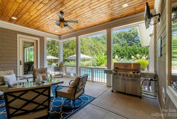 Covered Back Porch Leads to Back Yard Oasis - - 111 Swayne Dr, Mooresville, NC 28117 - The Point