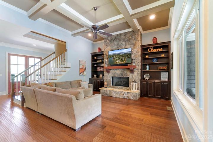 Coffered Ceilings and Built-in Bookshelves - 111 Swayne Dr, Mooresville, NC 28117 - The Point