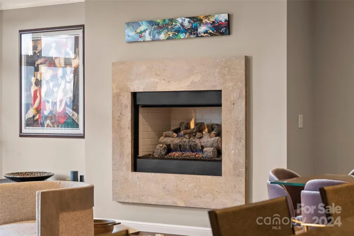 Gorgeous natural gas fireplace.