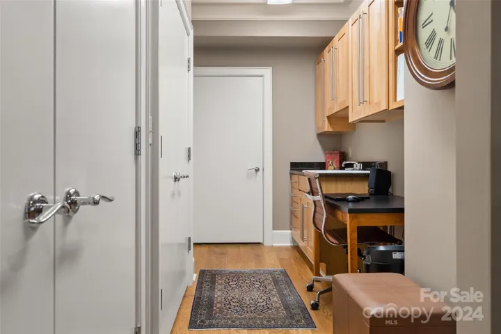 Dual pantry closets creating more storage.