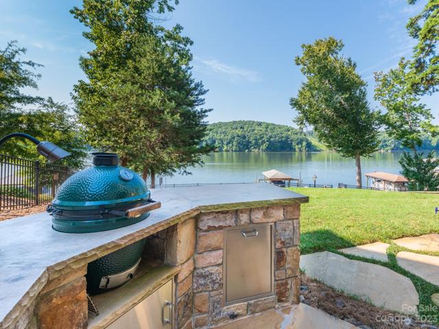 Grilling Station beside Covered Porch