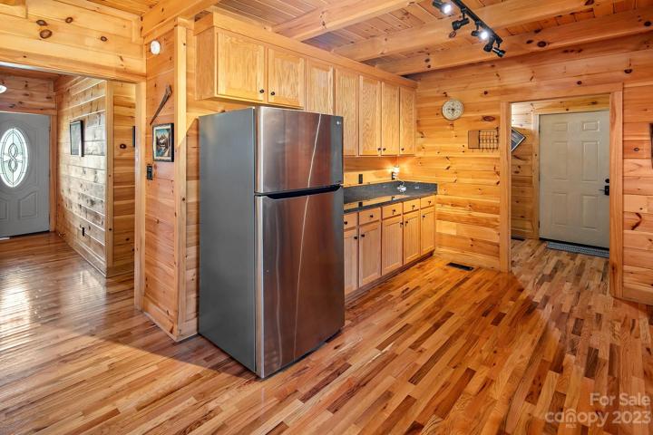 More cabinets in this large kitchen.