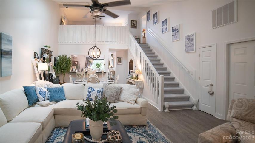 The loft is closed in for a bedroom but can be opened up for a variety of uses.