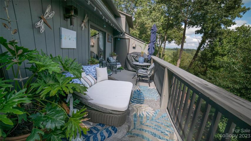 Deck looking at mountain views