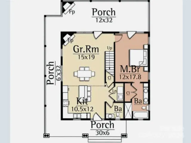Concertina plan by Moss Creek Architects, main level