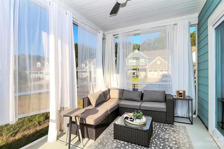 So comfortable out here!  Enjoy the sounds of fall & morning coffee.