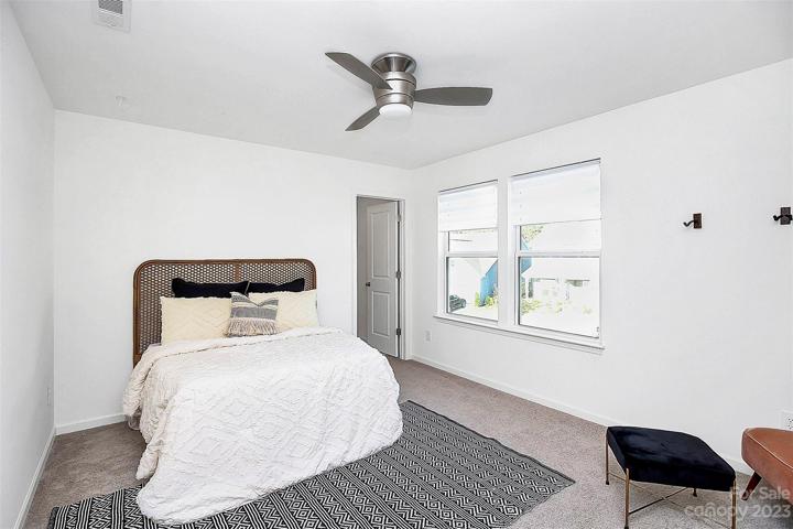Spacious secondary bedroom with walk in closet.