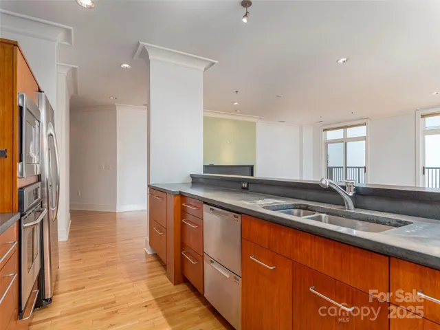 Kitchen Opens to the Living Area