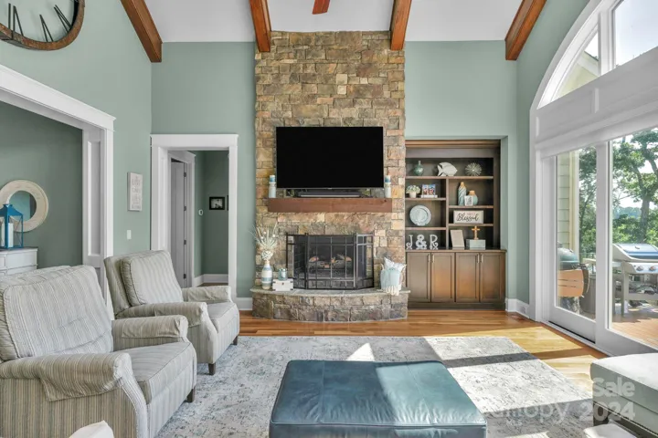 STONE FIREPLACE