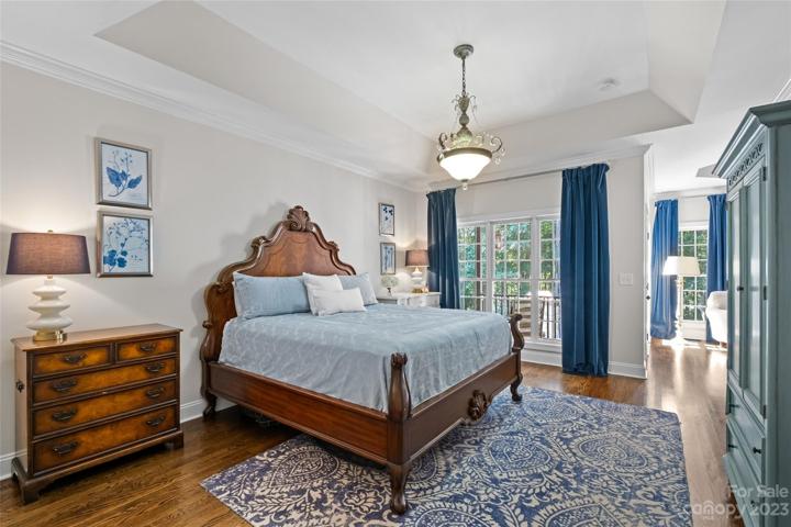 Welcome to your private and elegant retreat with your own sitting room, gas fireplace, floor to ceiling windows, tray ceiling and access to the back patio.