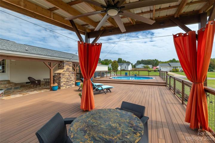 Outdoor Oasis Covered Area Deck View