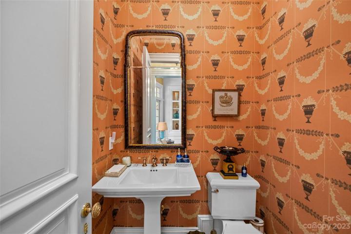 Main floor half bathroom.