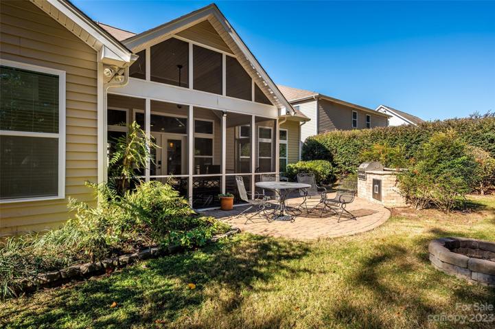 Rear patio and screened porch